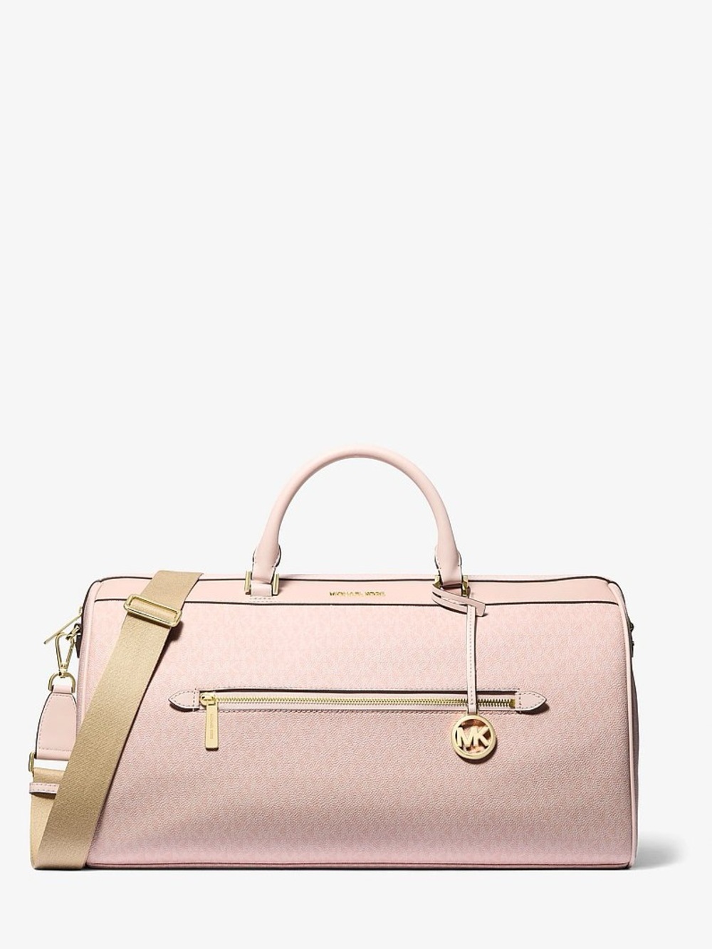 Michael Kors Womens Extra Large Top Zip Duffle Bag (Dark Powder Blush)